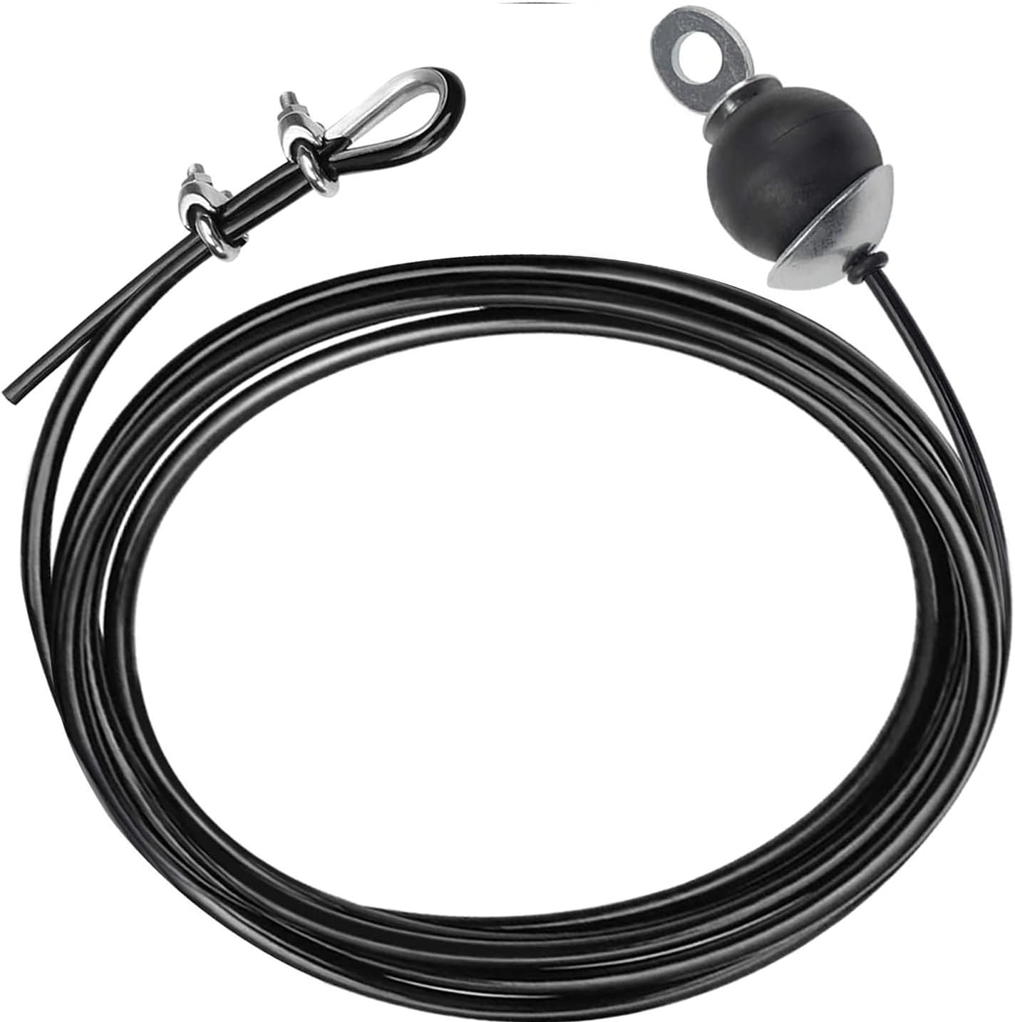 AIKESIWAY Adjustable Fitness Pulley Cable,Replacement Cable Machine Accessories,Cable Pulley Attachments for Gym -Thick 5mm(0.2inch) Heavy Duty Steel Wire Rope for Home Gym Cable (138 inches)