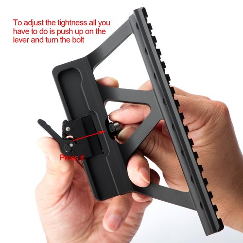 Quick Detachable Side Scope Rail Mount Scope Mount Picatinny Black for Red Dot Sight, Optics and Accessories, Full Size Rail Riser Mounts for Scopes