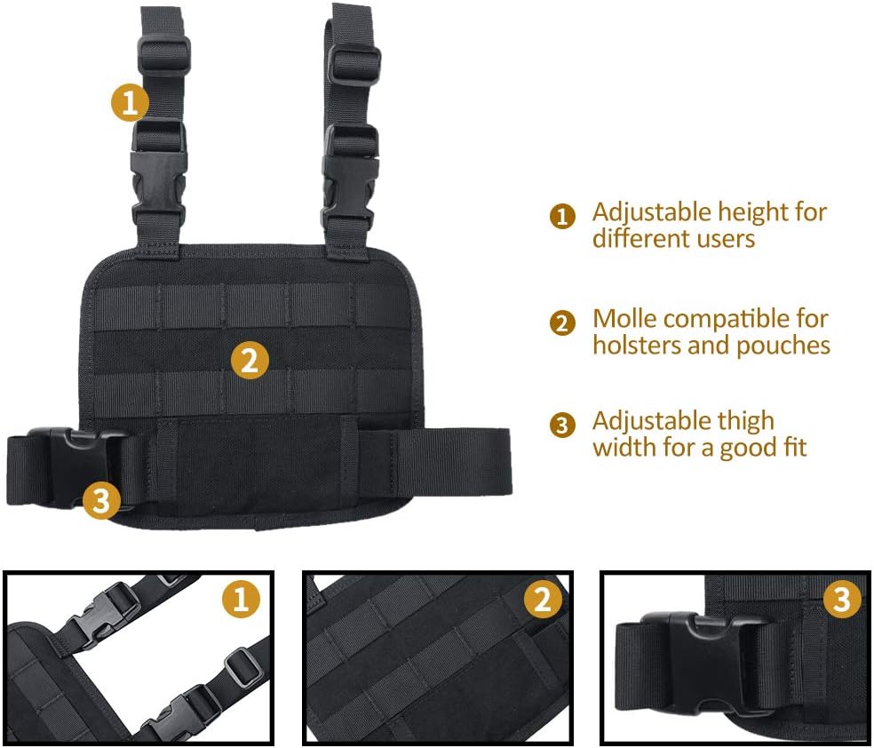 EXCELLENT ELITE SPANKER Tactical Drop Leg Platform MOLLE Adjustable Drop Leg Panel for Pistol Holster