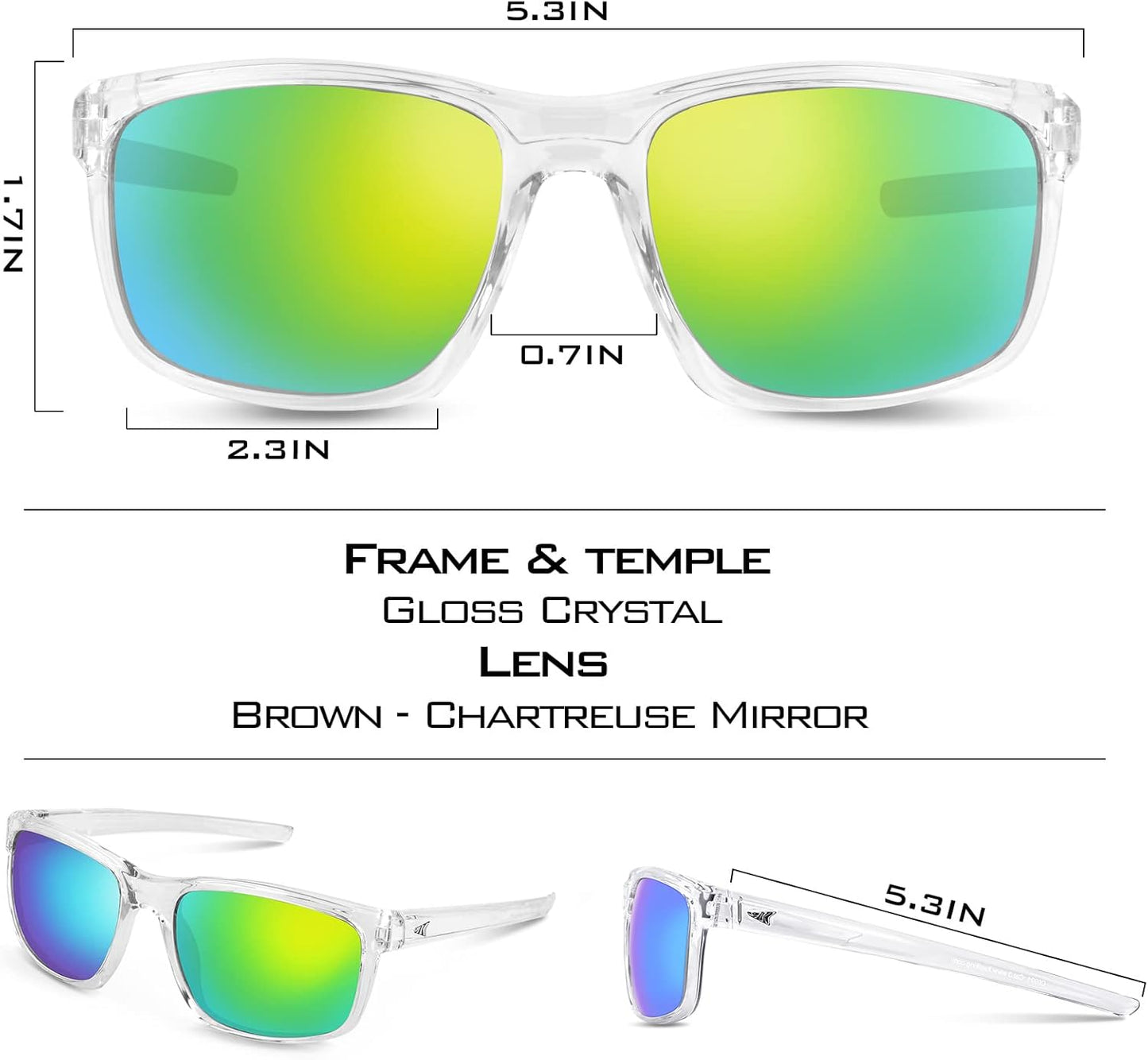KastKing Toccoa Polarized Sport Sunglasses for Men and Women,Ideal for Driving Fishing Cycling and Running,UV Protection