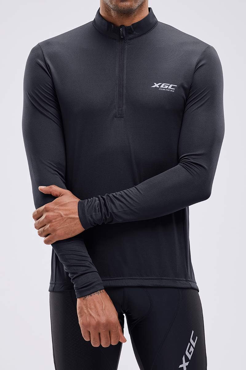 XGC Men's Short/Long Sleeve Cycling Jersey Bike Jerseys Cycle Biking Shirt with Quick Dry Breathable Fabric