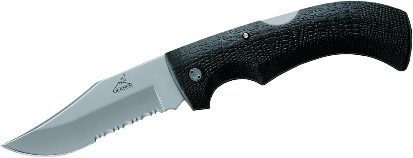 Gerber Gear Gator Folding Pocket Knife with Gator Grip for Gardening, Survival, Hunting, Camping and Bushcraft
