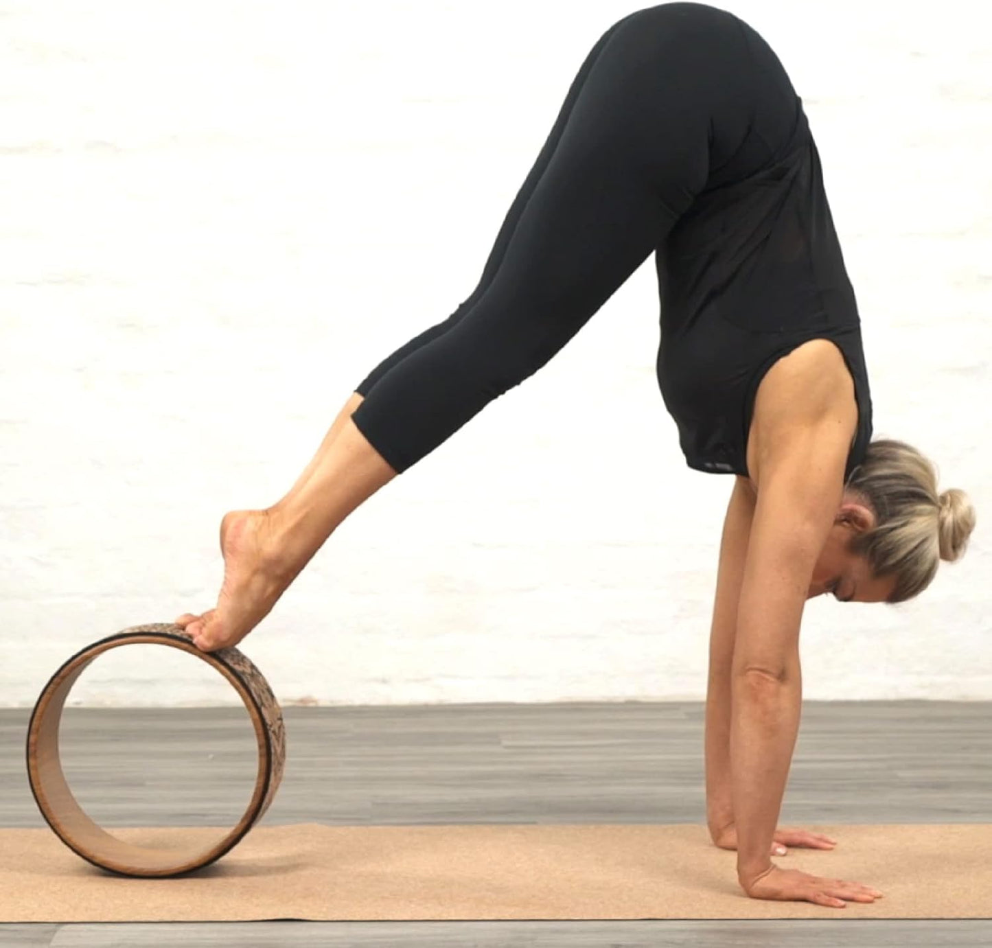 Myga Yoga Wheel,Exercise Prop for Back Pain, Yoga Poses, Pilates, Stretches, Backbend Inversions and Bridge Position,Improves Flexibility, Balance and Core Strength
