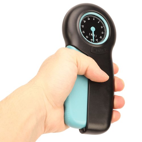 POENVFPO Hand Strengthener Grip Tester, Lightweight Portable ABS Hand Dynamometer for Measuring Grip Strength for Finger Trainer Wrist Strengthening Device Home Exercise (Black Blue)