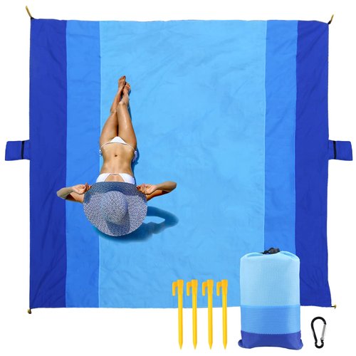 NewDoar Beach Blanket Sandproof Extra Large for 1-3 Adults / 1-8 Adults Sand Free Beach Mat Picnic Blanket Waterproof Oversized Lightweight Picnic Mat for Camping Hiking Beach Travel-1-8person
