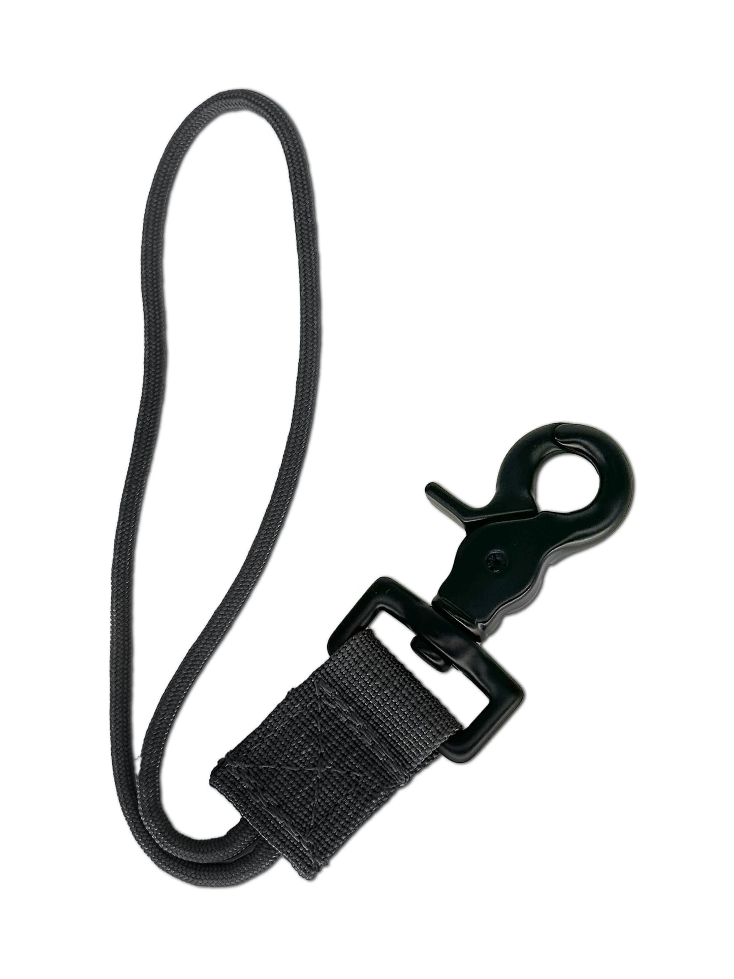 Atlas 46 Conway Quik-Snap Paracord Attachment with Loops with Swivel Hook, Short and Long Options - Berry Compliant - Made in USA (Black)