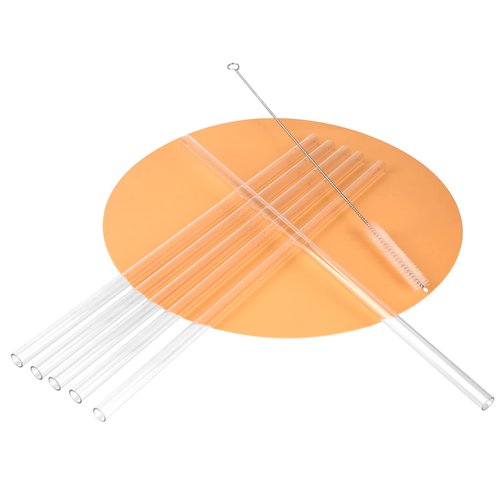 Replacement Straw Compatible with Stanley 40 oz 30 oz Cup Tumbler, 6 Pack Reusable Straw with Cleaning Brush, Plastic, Clear