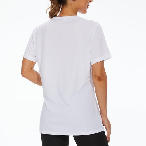 bpbtti Women's Short Sleeve T-Shirts UPF 50+ Sun Protection Shirts Quick Dry Athletic Running Workout Tops (White, X-Large)