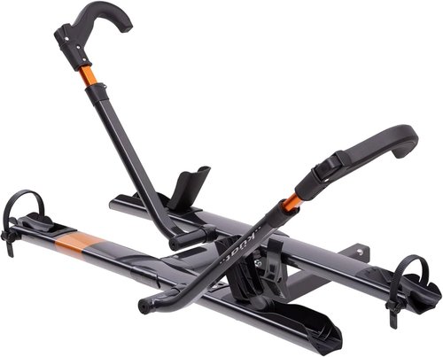 KUAT Sherpa 2.0 Durable Lightweight Aluminum Compact 2 Bike Transporting Hitch Rack with Cable Lock & Foldable Tire Cradles | Capacity - 40 Lbs per Tray