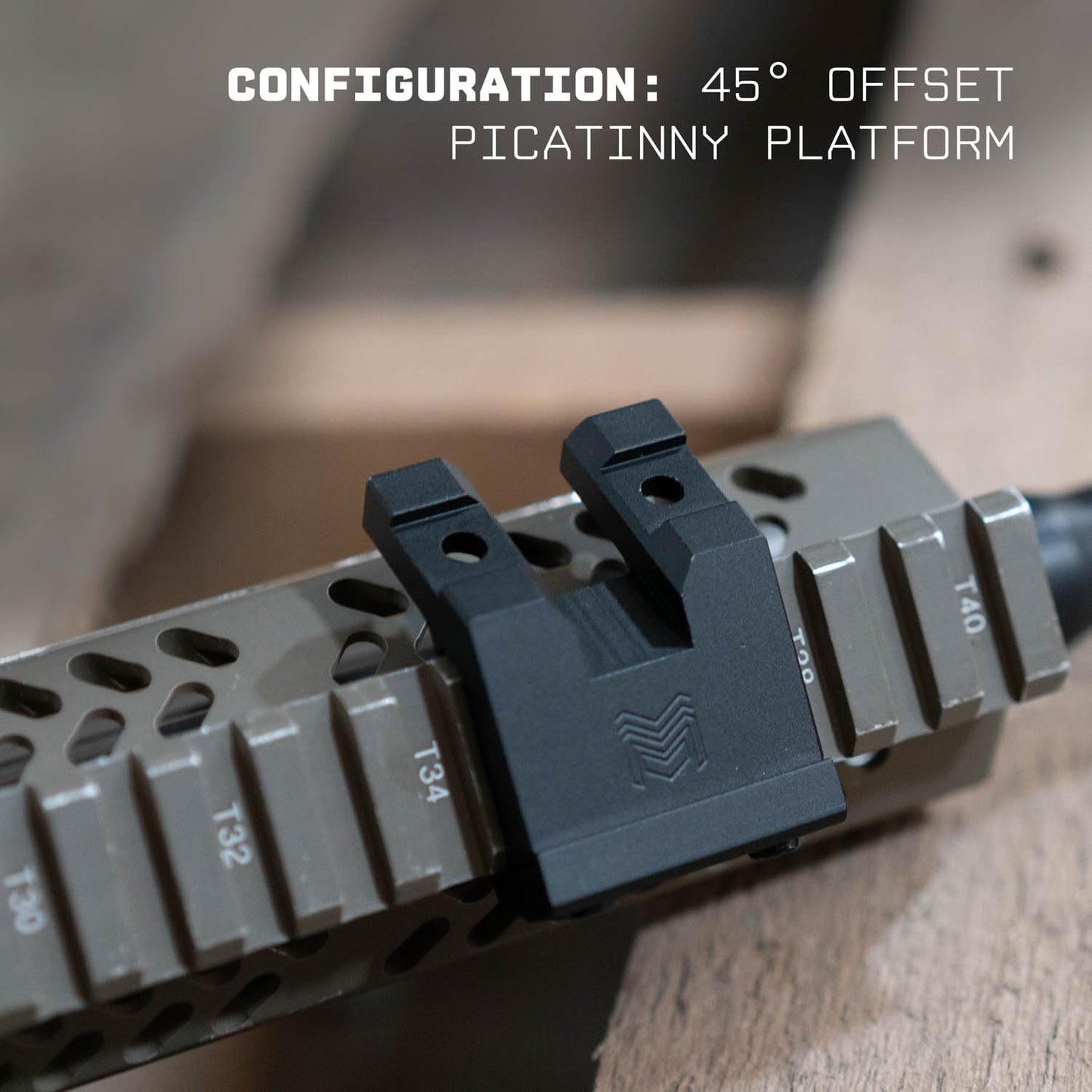 Monstrum Scout Light Mount | Compatible with Surefire M300/M600 Series/Streamlight Protac Series | Picatinny 45 Degree Offset