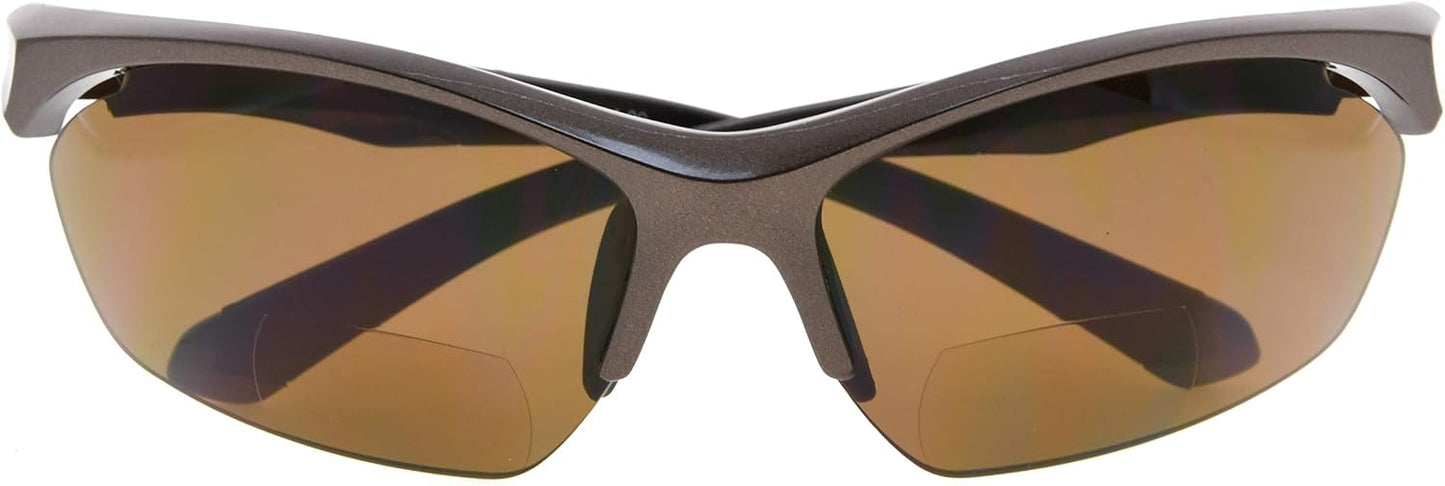 Eyekepper TR90 Frame Bifocal Sports Sunglasses Baseball Running Fishing Driving Golf Softball Hiking Sunshine Readers