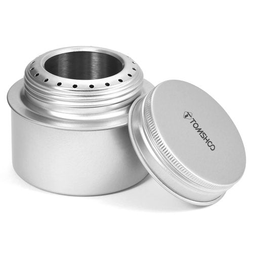 HUIOP Stove, Portable Mini Aluminum Alloy Stove with Lid Outdoor Camping Hiking Backpacking Cooking Stove