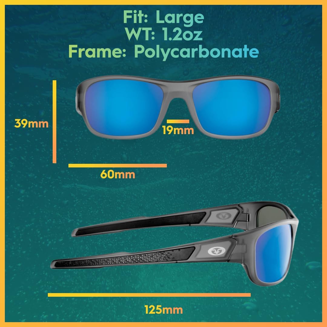 Flying Fisherman Last Cast Polarized Sunglasses with AcuTint UV Blocker for Fishing and Outdoor Sports