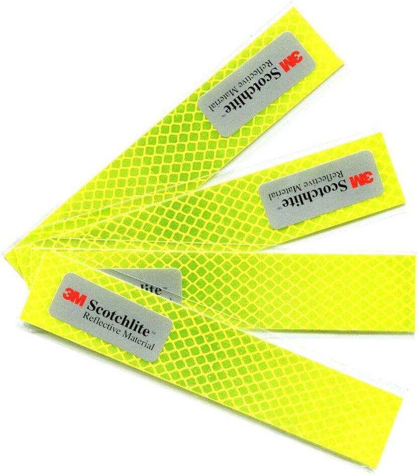 Salzmann Diamond Grade Reflective Sticker, 3M Material, Waterproof, All-Weather, Red, Pack of 4