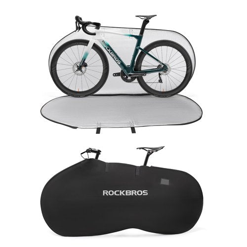 ROCKBROS Bike Travel Bag for Transportation Travel Outdoor Indoor Bike Storage Bag Anti-dust Waterproof Bike Covers for 26 inch Mountain Bike Road Bike, Black