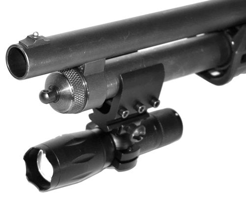 Trinity Tactical Flashlight with Mount Compatible with Mossberg 500 Pump 12 Gauge Single Rail Adapter Hunting Accessories.