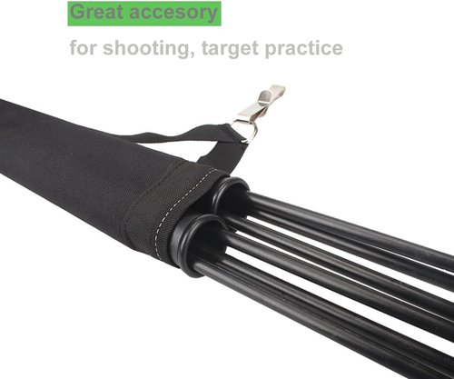 KRATARC Archery 2 Tube Hip Arrow Quiver Waist Hanged Carry Bag with Hook for Target Shooting