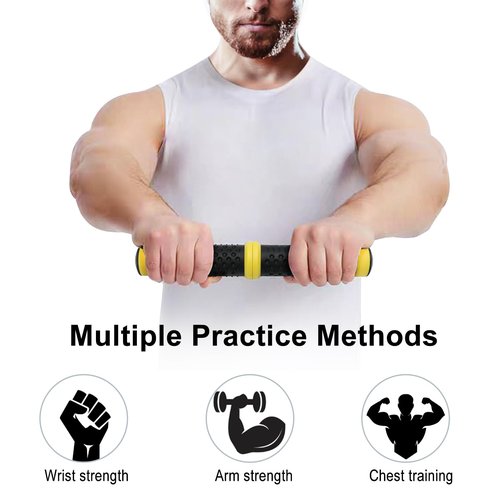 Twist Grip for Resistance Bar: Resistance Bar for Physical Therapy - Twist Grip Strength Trainer Hand Exerciser Bars Arm Wrist & Elbow Strengthener(Yellow-44lb)