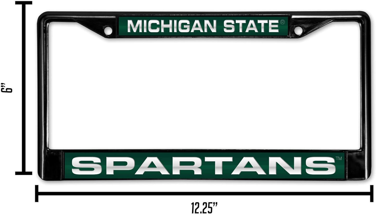 Rico Industries NCAA Black Laser Cut Chrome Frame 12" x 6" Black Laser Cut Chrome Frame - Car/Truck/SUV Automobile Accessory