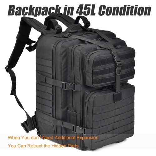 R.SASR 64L Large Tactical Backpack, Military Molle Bag for Hiking