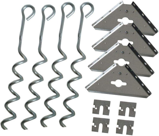 Arrow Shed AK600 Earth Anchor Kit, Steel-stainless