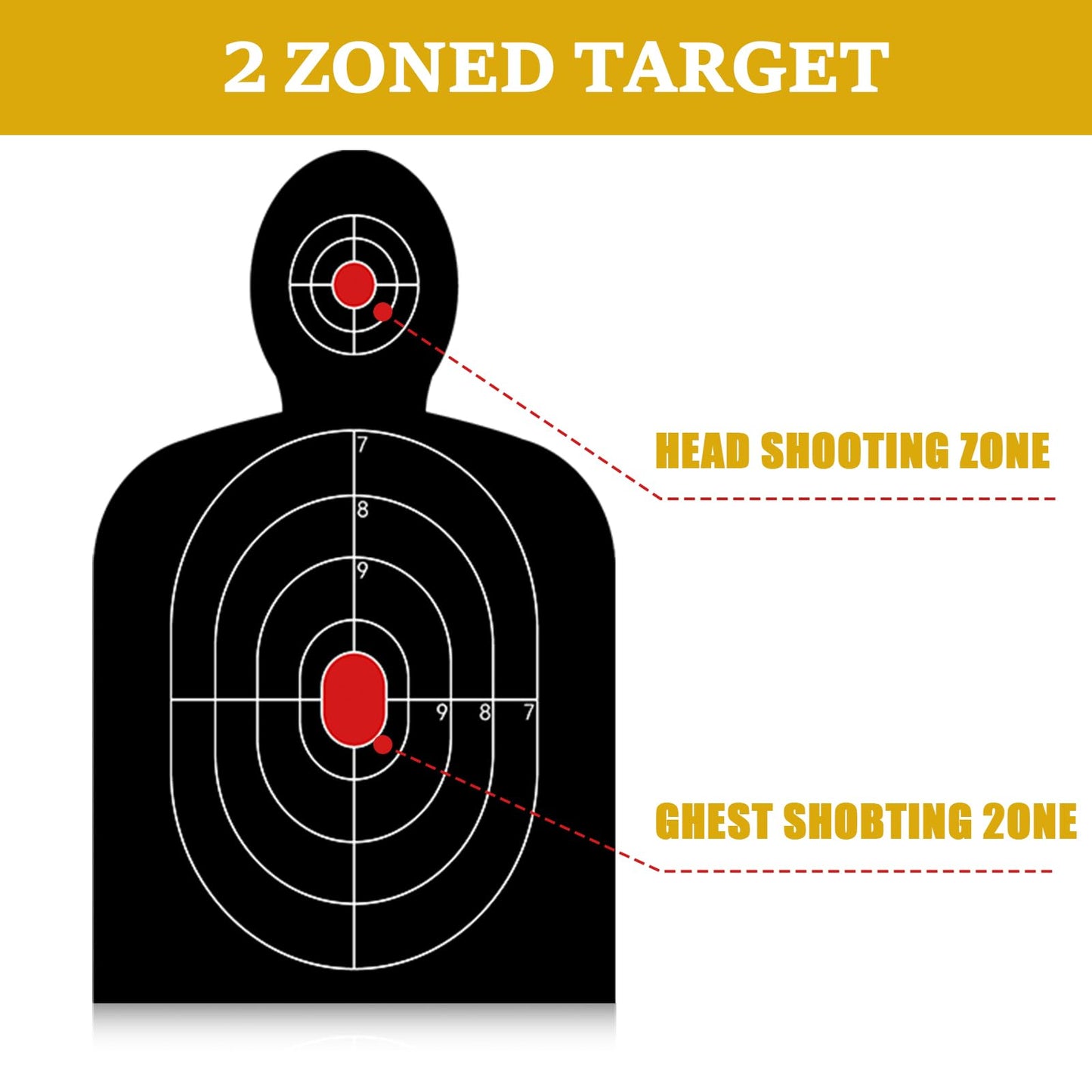 Arrowbash 72 Pcs Shooting Target Tactical Cardboard Targets Cardboard Silhouette Target for Shooting Range Practice Competitions Training(30 x 18 Inches)
