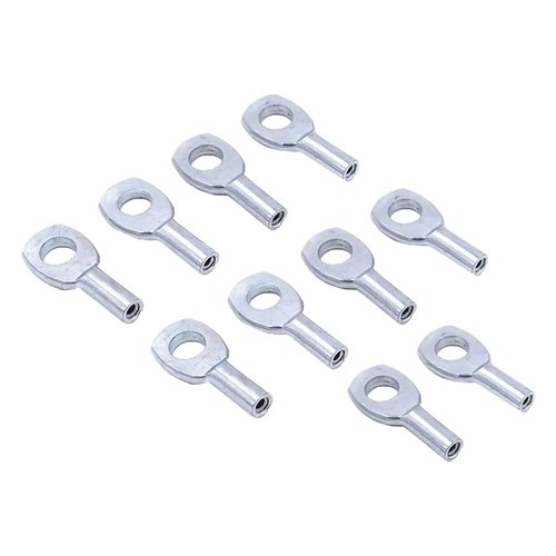 SquEqu 5 Pack Wire Rope Eyelets Replacement End Terminal 1/8'' Hole Connector Joint Lugs Stopper for 5mm Coated Security Steel Cord Gym Pulley Cable Weight Lifting Machine Fitness Equipment