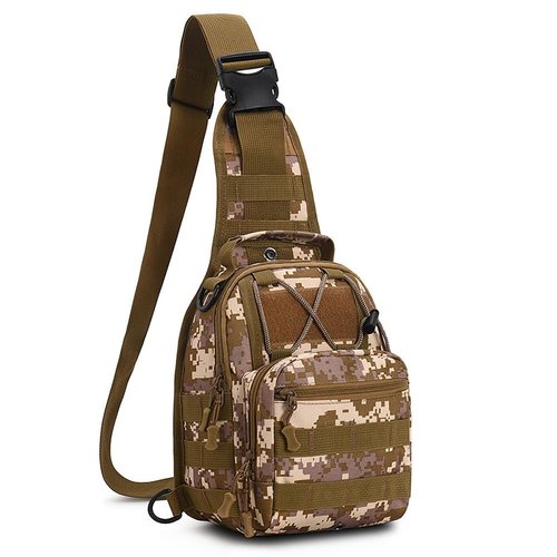Tactical Backpack, Waterproof Military Cross-body Molle Sling Shoulder Backpack Chest Bag for Outdoor Every Day Carry Camouflage B