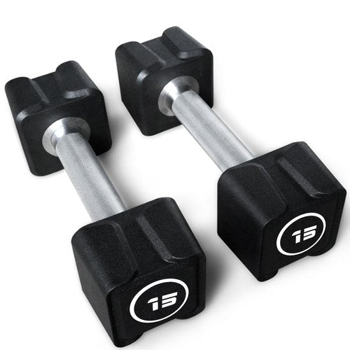Square Dumbbells, PU Coated Weight Dumbbells With Non-Slip Grip and No-Roll Head for Home Gym Workouts and Weight Strength Training, Single(30LB/55LB) and Pair(5.5LB-32LB)，No Odor