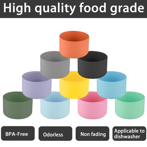Ello Pop 2 PCS Silicone Bottom Boot for 22 OZ Stainless Steel Water Bottle Accessories, Avoid Scratches and Noise (Military Green, 22oz)