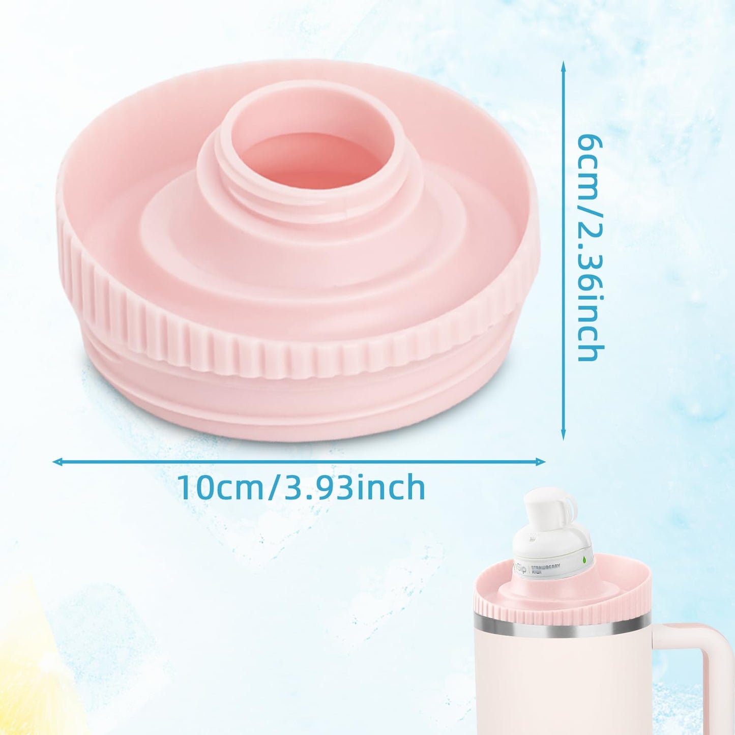 for Stanley Tumbler Adapter to Cirkul Flavors Cartridges, for Owala/Stanley Quencher Water Bottle Lid Replacement(40oz Only), BPA Free, Leak Proof, Black(Lid Only)