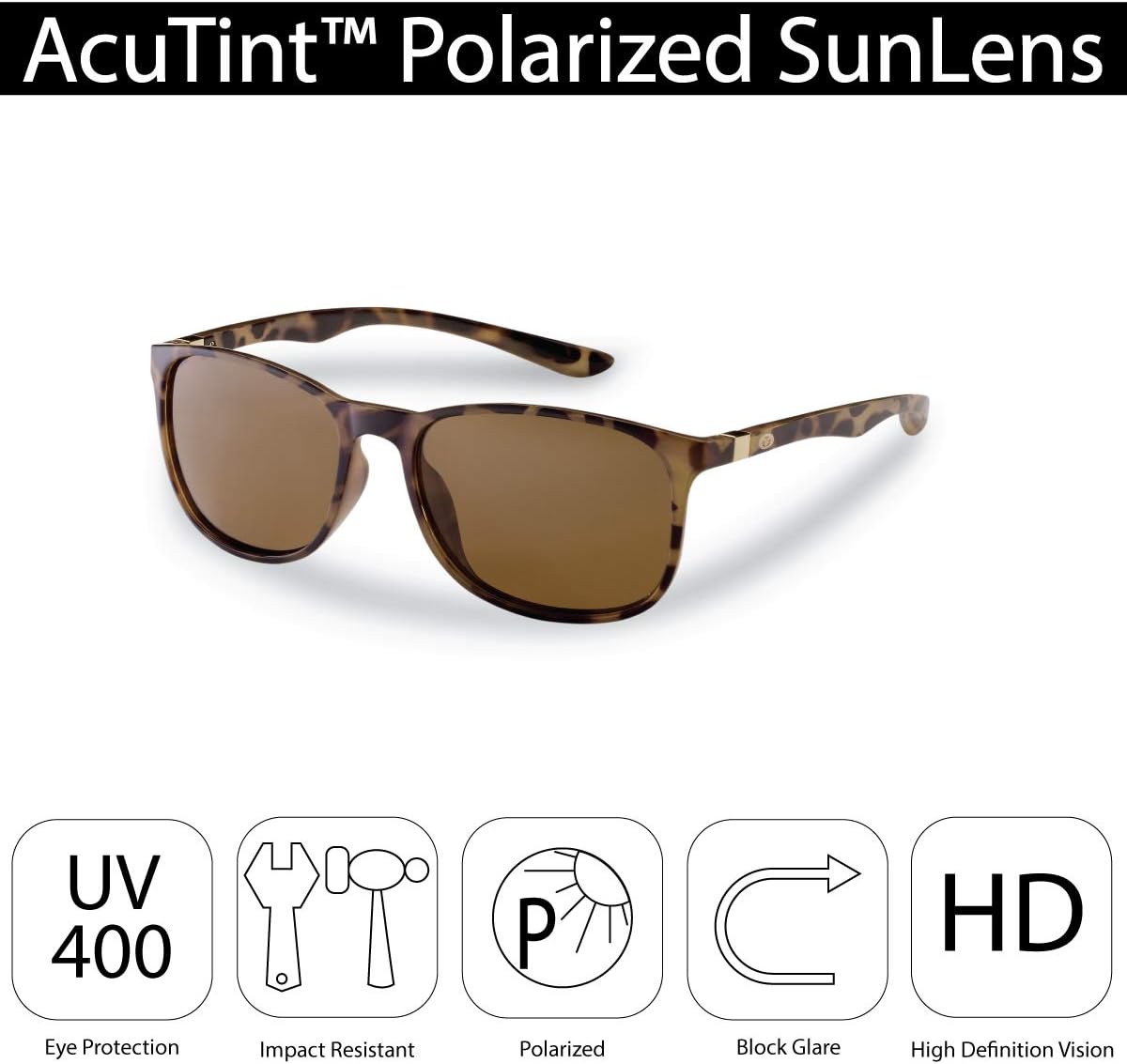 Flying Fisherman UNA Polarized Sunglasses with AcuTint UV Blocker for Fishing and Outdoor Sports