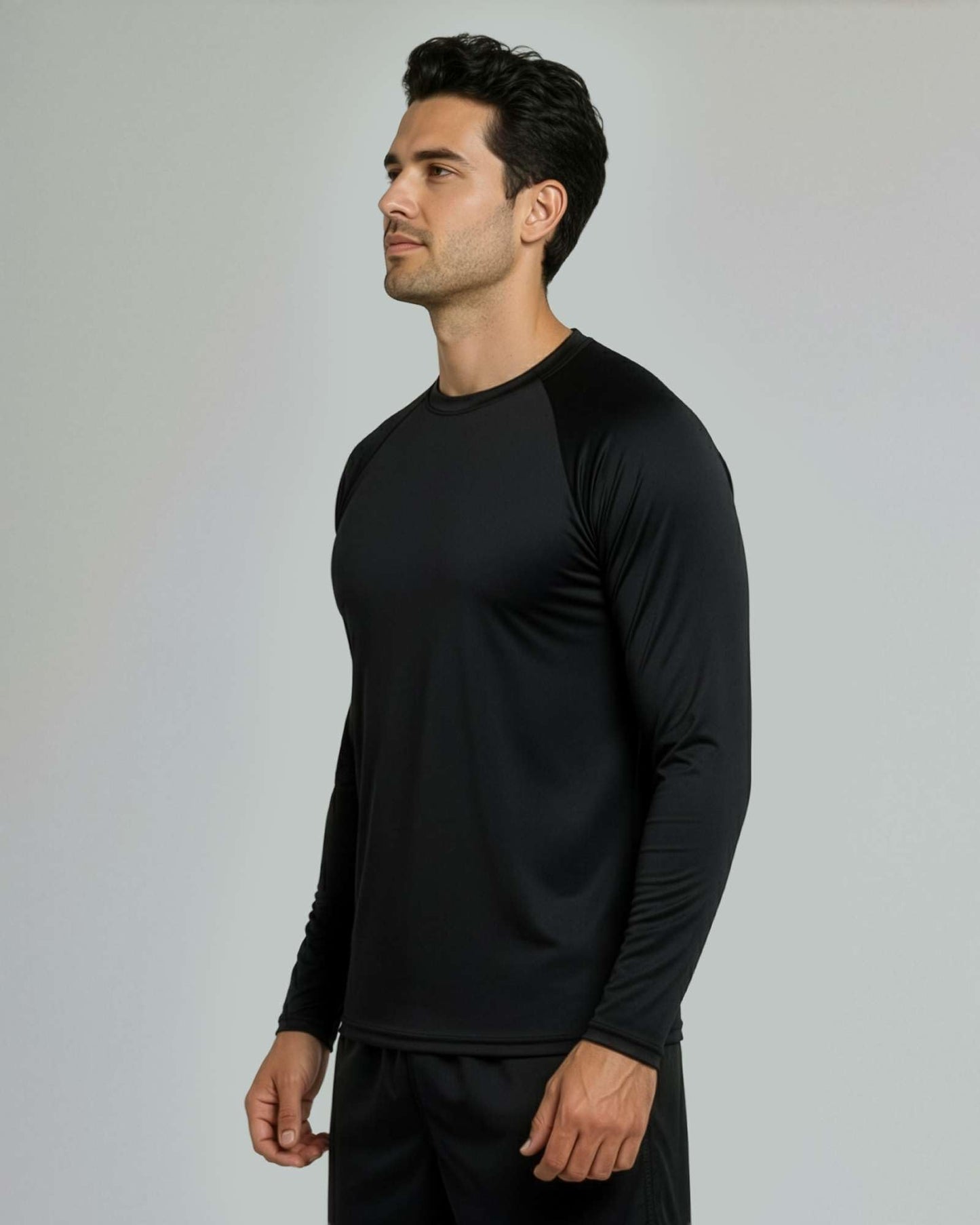 Real Essentials 4 Pack: Mens Long Sleeve Rash Guard Shirt UPF 50+ Swim Beach UV Sun Protection Fishing Quick Dry (Big & Tall)