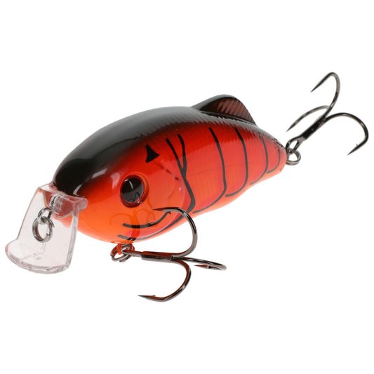 Strike King (HCHHJRS-900) Hybrid Hunter Jr Shallow Hard Bait Fishing Lure, Color 900 - Fire Craw, 3.5", 1/2 oz, Dives 1-3 Feet, 3D Eyes