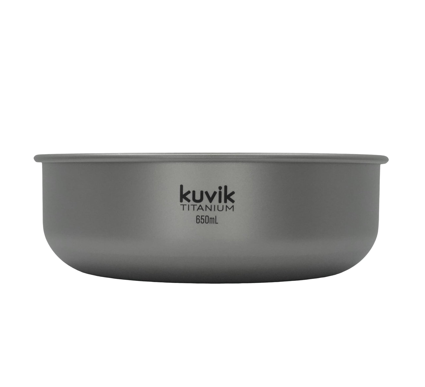 Kuvik Titanium Bowl 650ml (22 oz) - Ultralight and Compact Bowl for Backpacking, Camping, and Survival