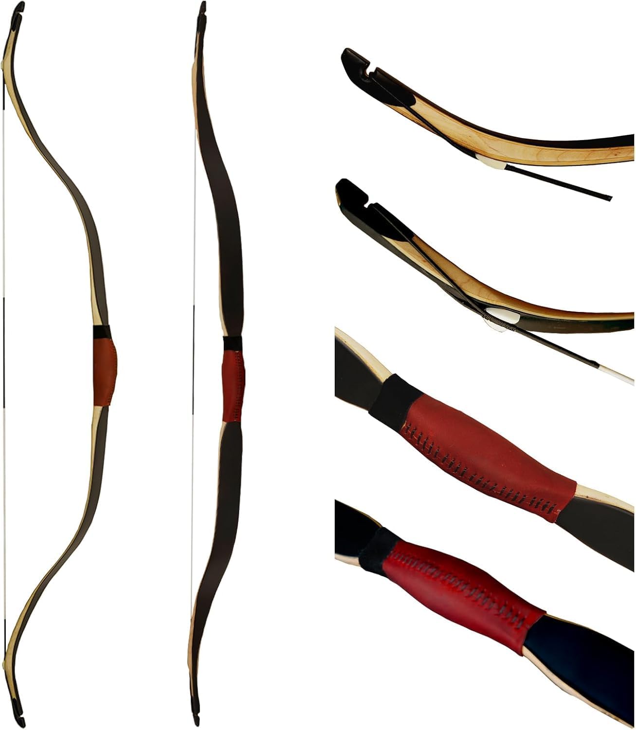 AF Archery Turkish Recurve Bow, 50" High-Performance Traditional Laminated Hunting Horse Bow for Adults Youth Beginners Enthusiasts and Hunting