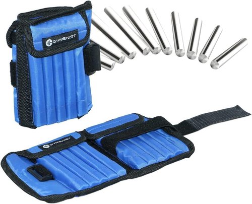 Gymenist Pair Of Adjustable Ankle Weights Can Be Adjusted Easily With Metal Sticks Weight Set of 2 Wrist and Ankle Workout Exercise Weights