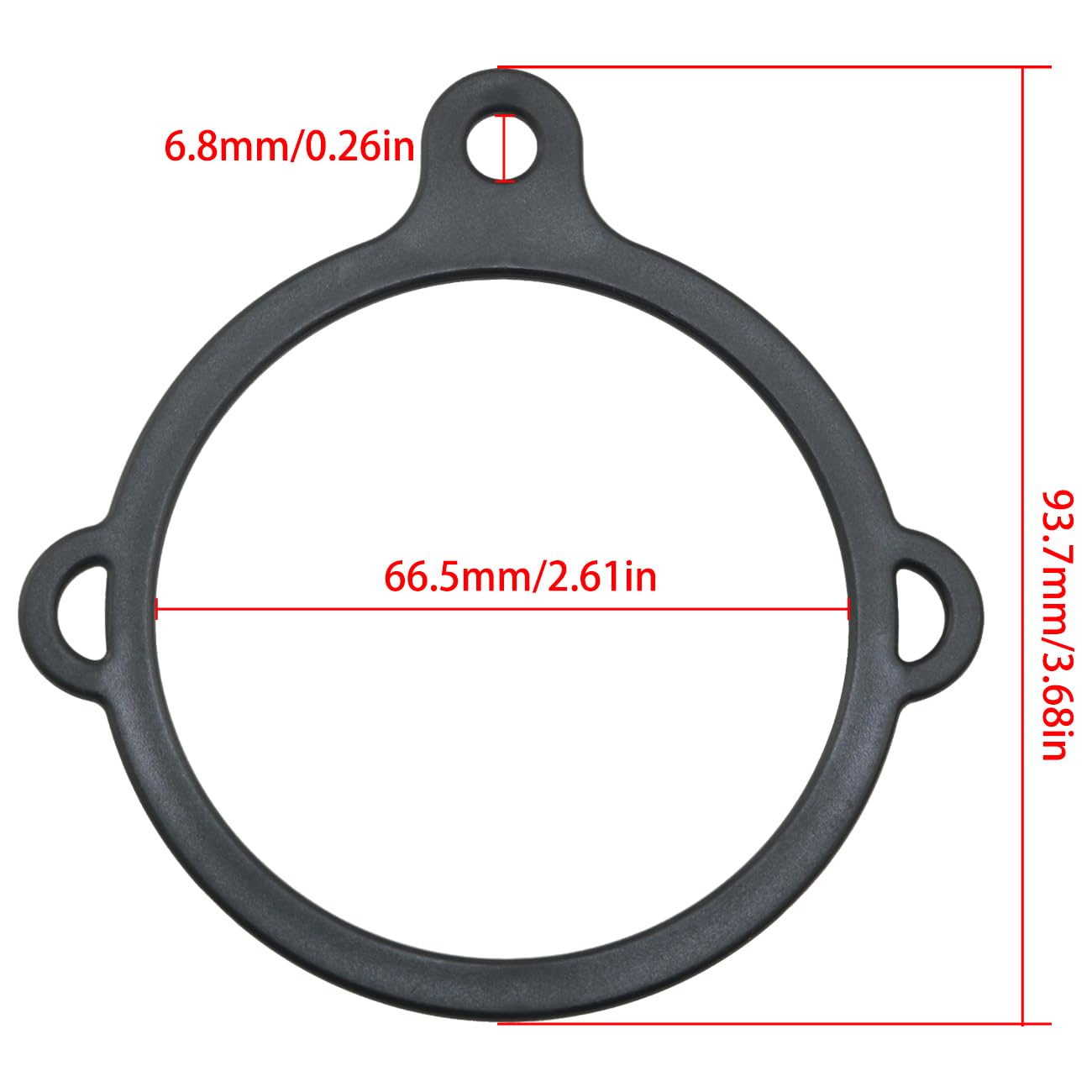 FMHXG 8PCS Paracord Water Bottle Loop Strap 3 Hole Plastic Ring Cup Accessory Safety Water Bottle Loop Sports Insulated Mug Plastic Carrying Ring 2.3 inch for Water Bottle Carrier Stand Handle Black