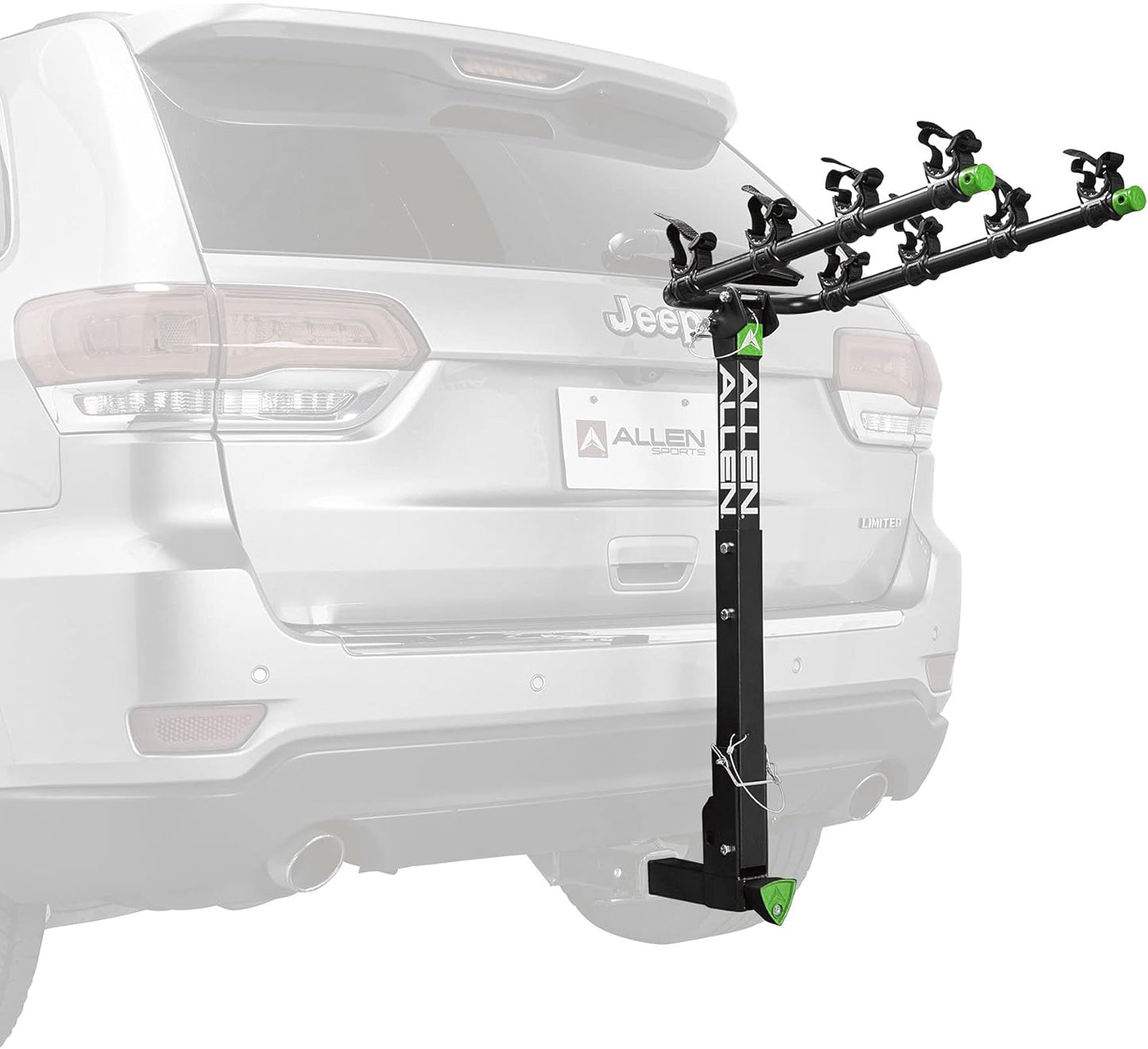 Allen Sports Deluxe Locking Quick Release 4-Bike Carrier for 2 Inch Hitch, Model 542QR, Black