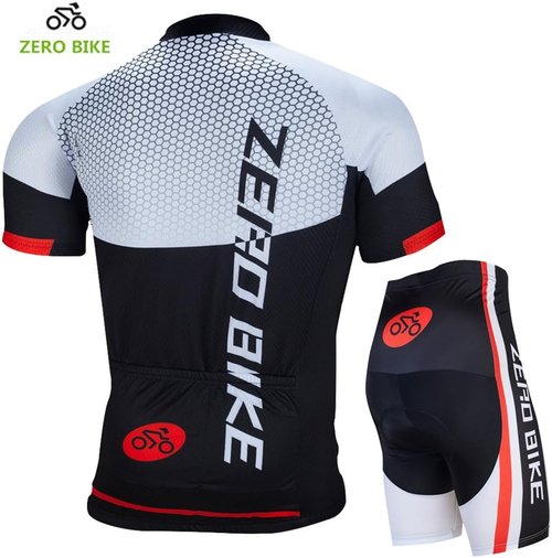 Men's Short Sleeve Breathable Cycling Jersey Set 3D Padded Bicycle Shorts Sportswear Suit Quick Dry
