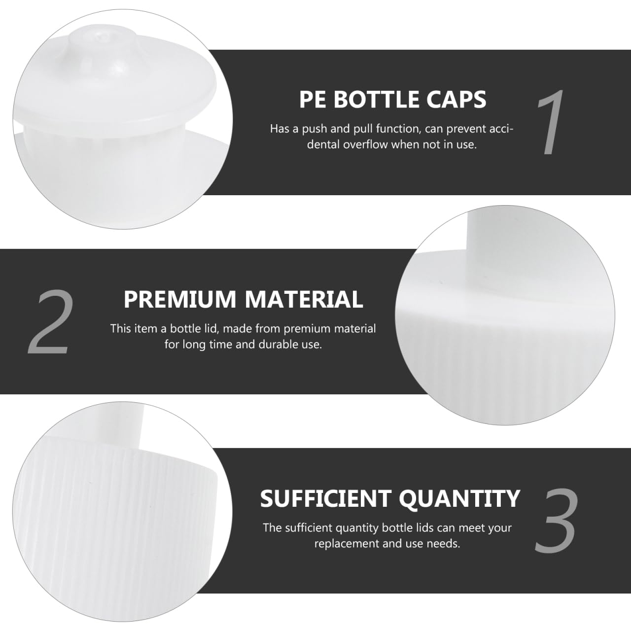 20Pcs 28mm Leak-Proof Sports Bottle Lids - Push-Pull Design for Gym & Outdoor Water Bottles