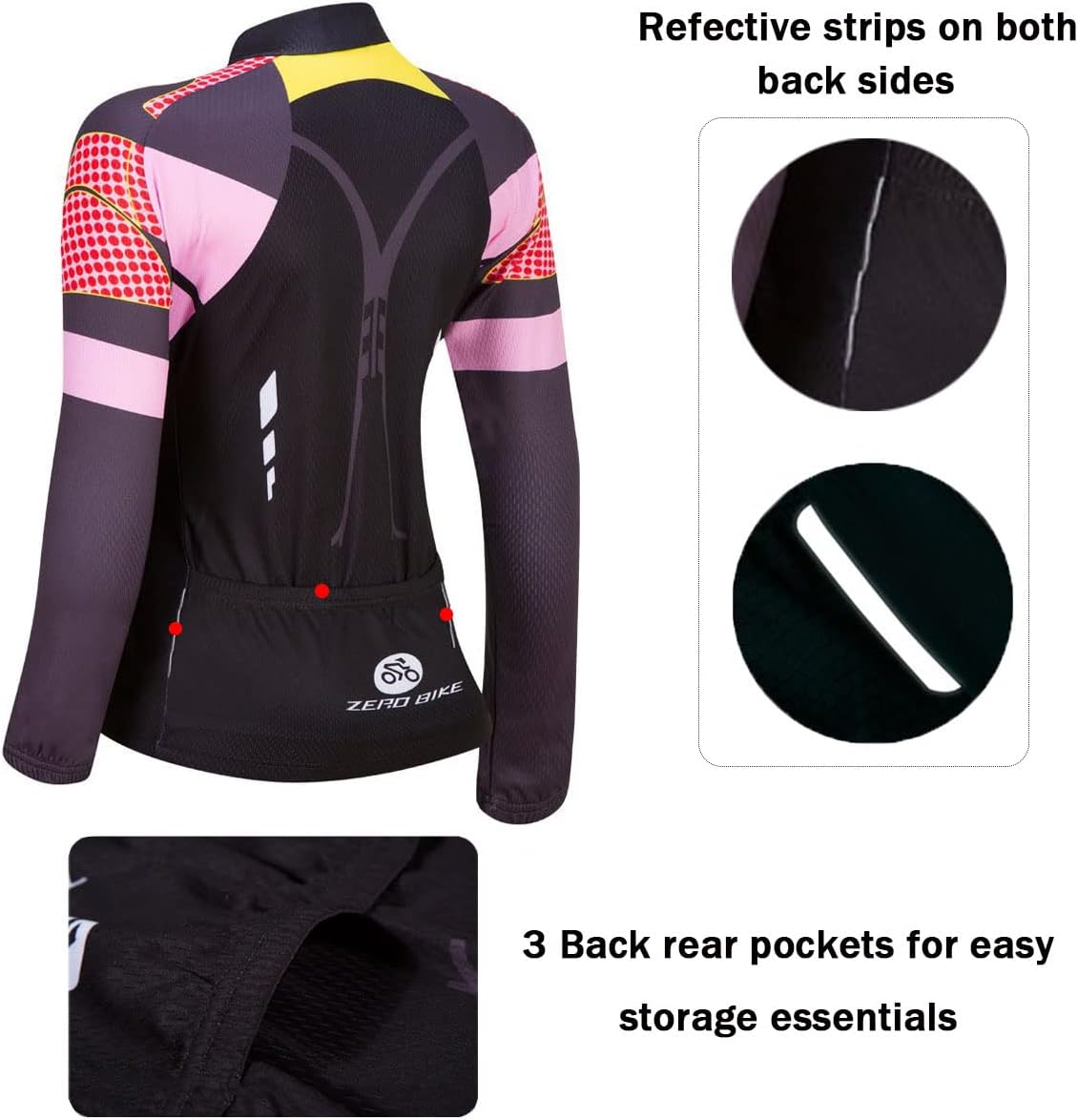 Women's Breathable Long Sleeve 3D Gel Padded Bicycle Cycling Suit Mesh Cloting Pants Set UV Protective