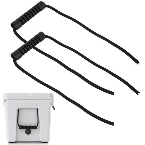 SoeKoa Cooler Replacement Handles Rope, Cooler Handle Replacement Compatible with Yeti Tundra & Rtic Coolers, Yeti Cooler Handles Black (2 Pack)