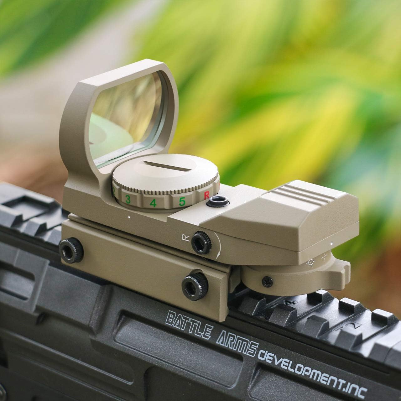 Feyachi Reflex Sight - Adjustable Reticle (4 Styles) Both Red and Green in one Sight!