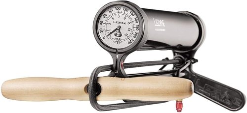 LEZYNE Pressure Over Drive High Volume Tubeless Compatible Bicycle Floor Pump with 2.5" Gauge - 220 PSI Tire Air Pump for Mountain/Gravel Bikes - ABS-1 Pro Tubeless Chuck Fits Presta/M6x0.8 Valve