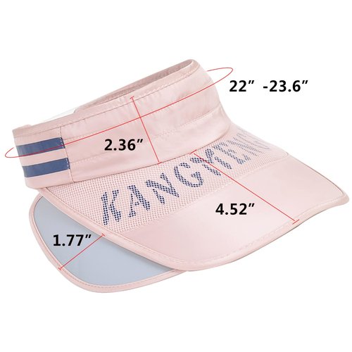 Peicees Sun Visor Hat with Wide Brim for Women Sun Protection Cap for Golf Tennis Beach Running Hiking Fishing Gardening White