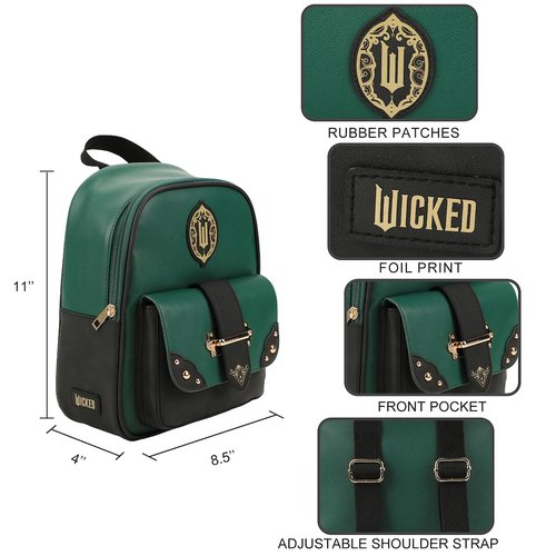 Bioworld Wicked Emerald City Green 10" Mini Backpack