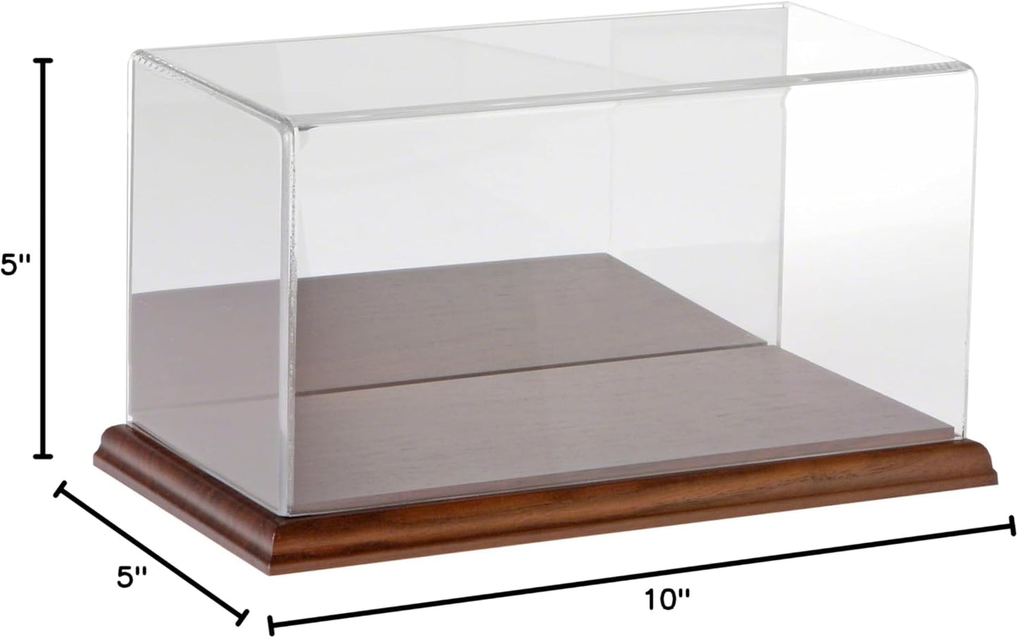 Plymor Clear Acrylic Display Case with No Base, 10" W x 5" D x 5" H
