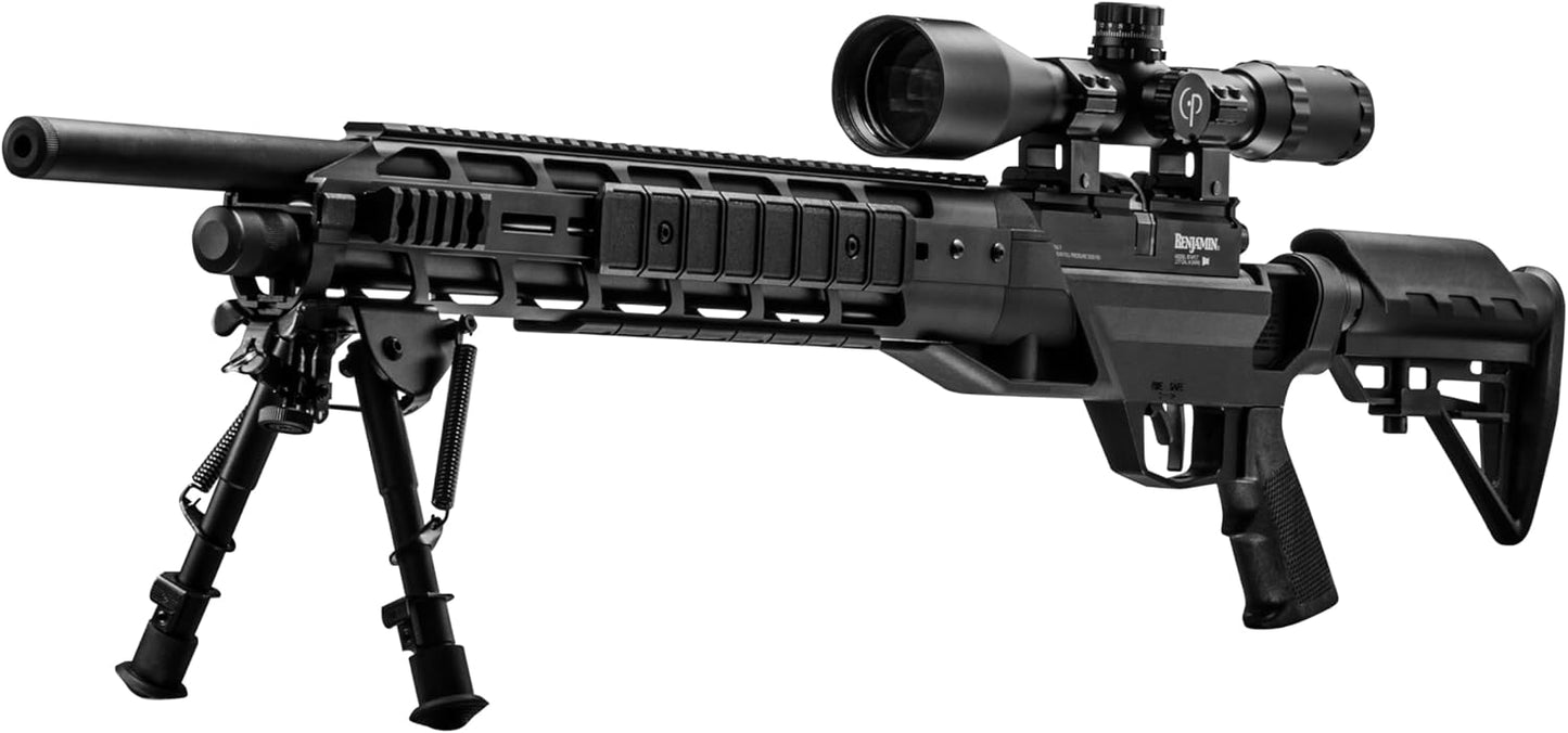 Benjamin Armada BTAP25SX .25- Caliber Pellet PCP Hunting/ Target Air Rifle And Scope, Black