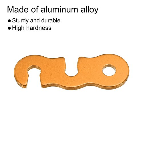 MECCANIXITY Aluminum Alloy Guyline Cord Adjusters Tent Tensioners Rope Adjusters 1.7 x 0.6 Inch Durable Portable for Camping Hiking Backpacking Outdoor Activity Orange, Pack of 10
